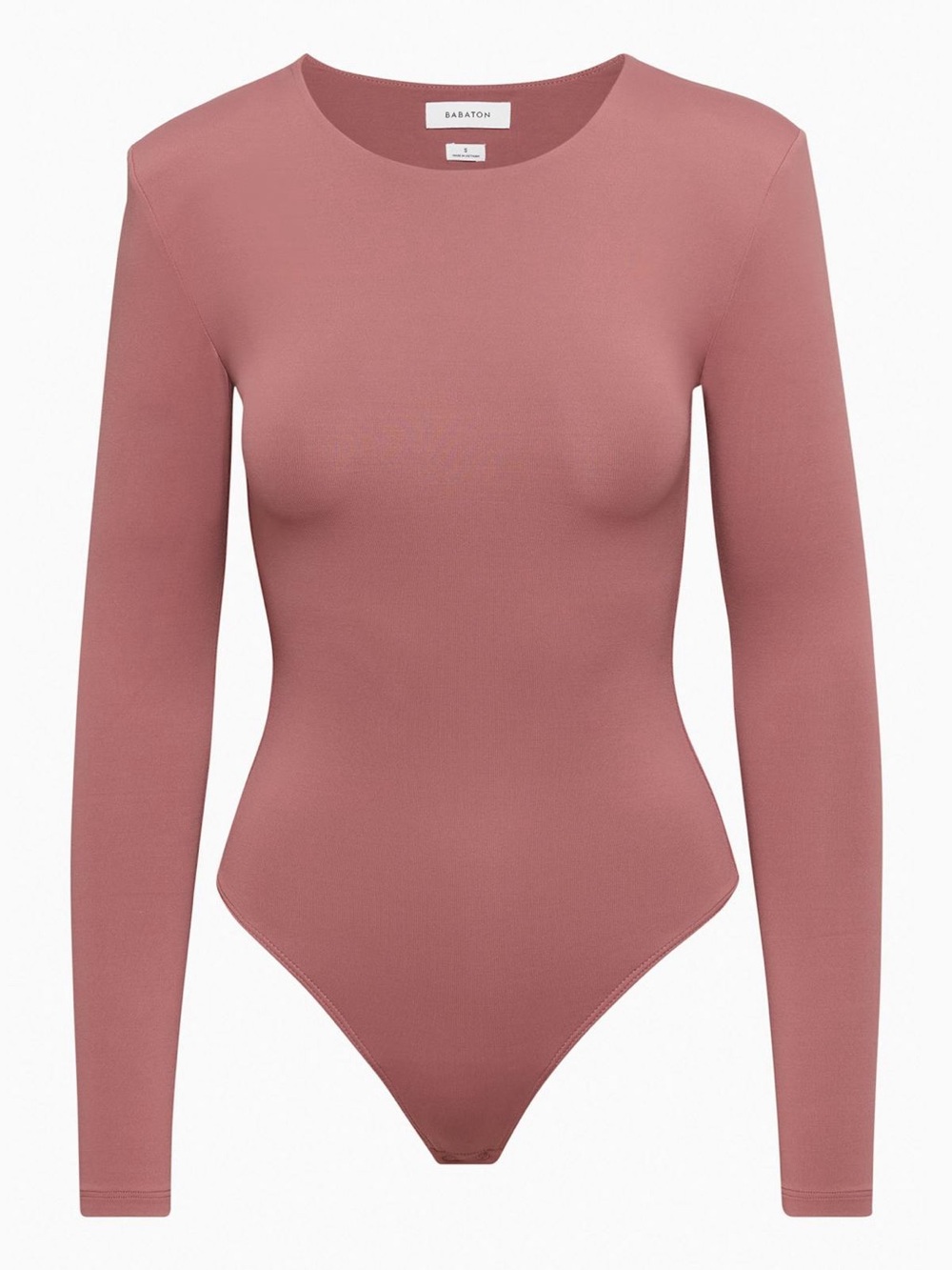Babaton Contour Shoulder Pad Long-Sleeve Bodysuit - Size Medium